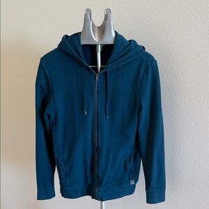 Calvin Klein Teal Zip-Up Hoodie Sweater